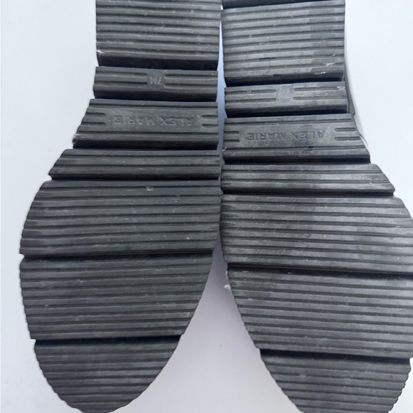 Alex Marie Glossy Black Loafers with Chain Detail - Picture 7 of 10